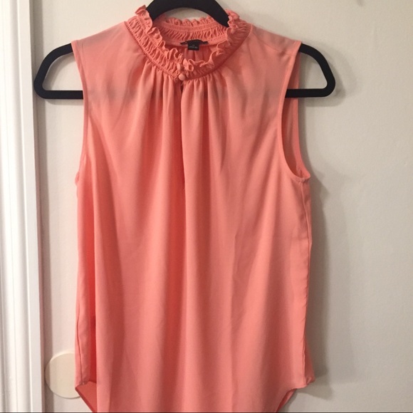 Ann Taylor Smocked Ruffle Shell - Picture 7 of 8